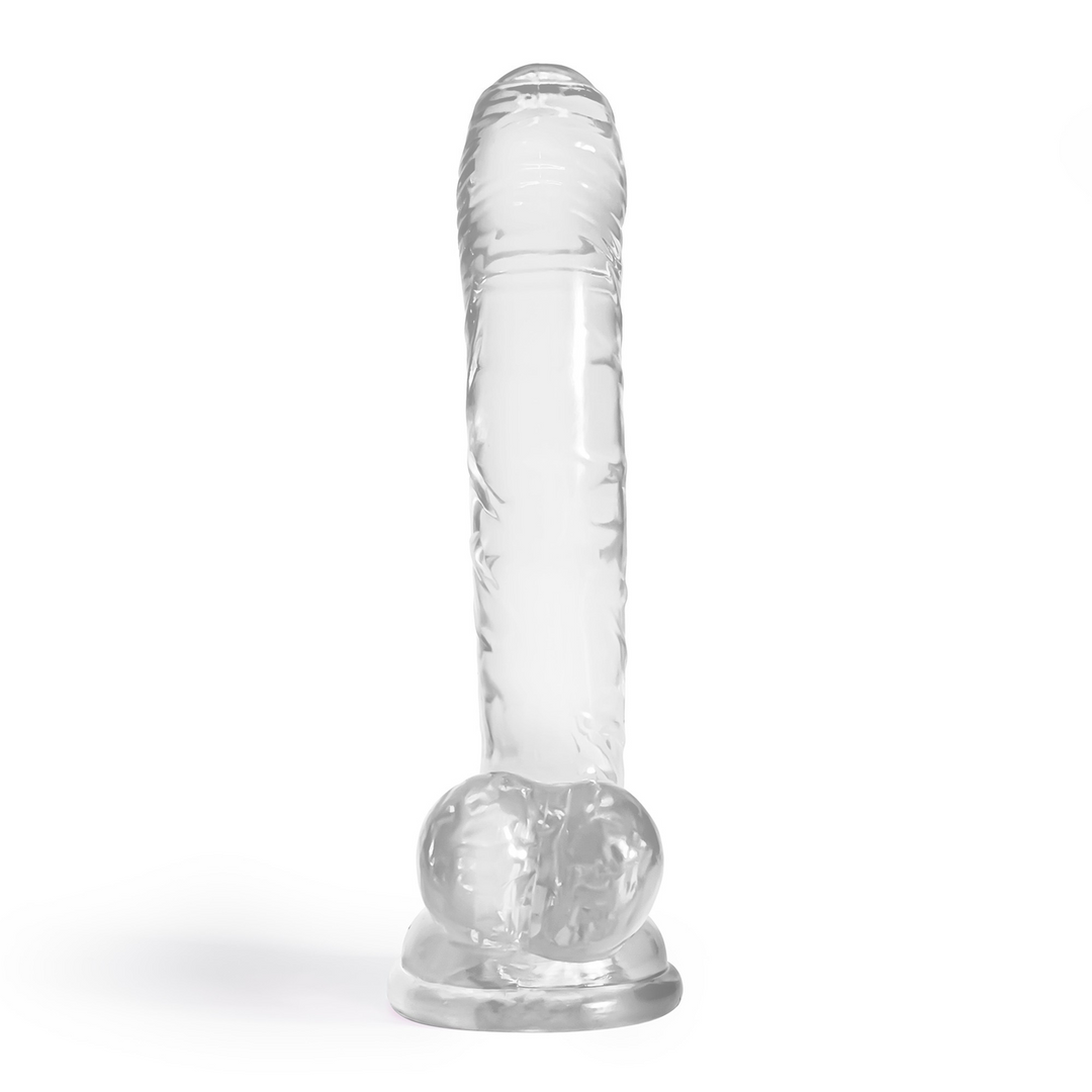 Hudini - Jelly Flexibele Anale Dildo - 6,9/ 17,5 cm - Doorzichtig