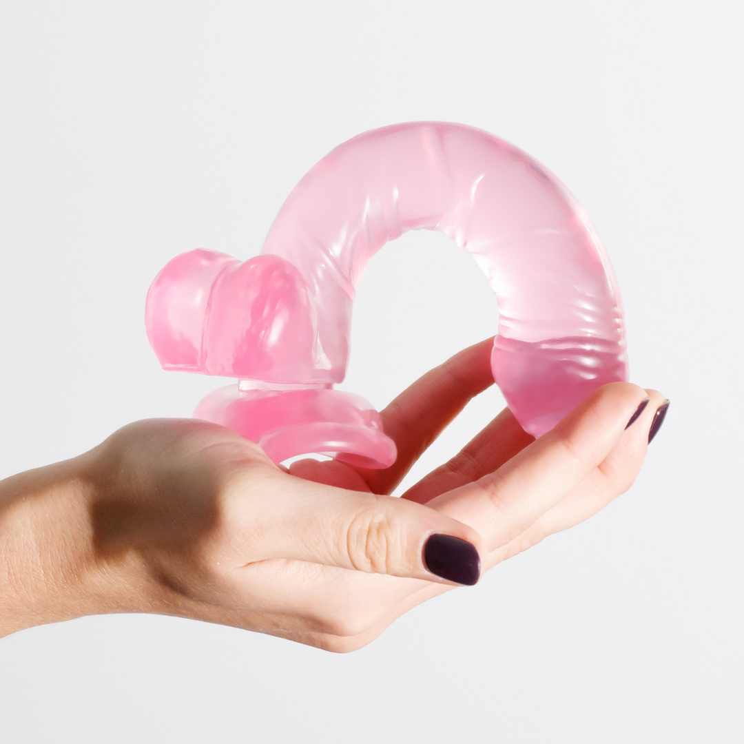 Hudini - Jelly Flexibele Anale Dildo - 6,9/ 17,5 cm - Roze