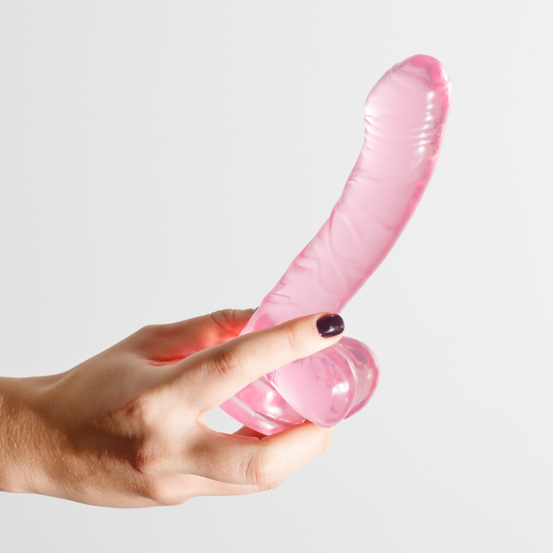 Hudini - Jelly Flexibele Anale Dildo - 6,9/ 17,5 cm - Roze