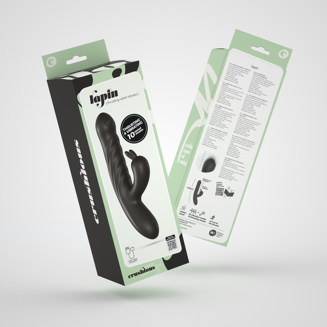 Lapin - Duwende Konijnen Vibrator - Zwart