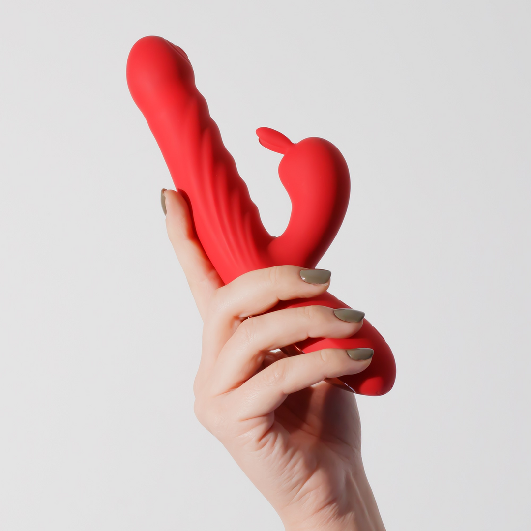 Lapin - Duwende Konijnen Vibrator - Rood