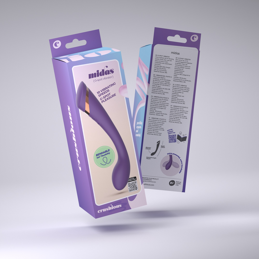 Midas - Buigbare G-Spot Stimulator - Paars