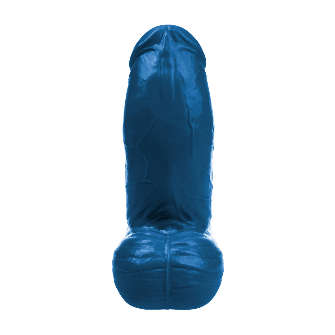 Thor L - Realistische Gebogen Dildo met Ballen - 7.1 / 18 cm - Blauw