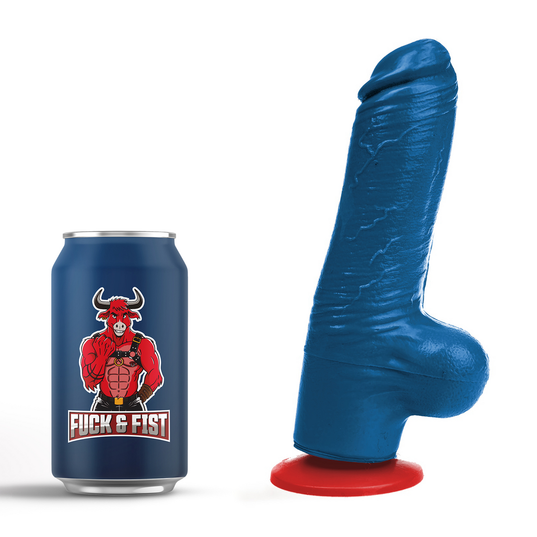 Tyr M - Realistische Dildo met Ballen - 5.1 / 13 cm - Blauw