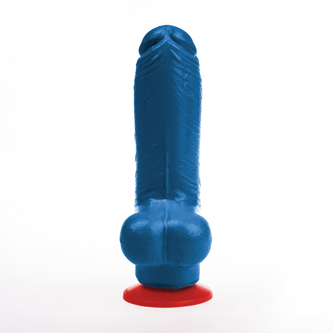 Tyr M - Realistische Dildo met Ballen - 5.1 / 13 cm - Blauw