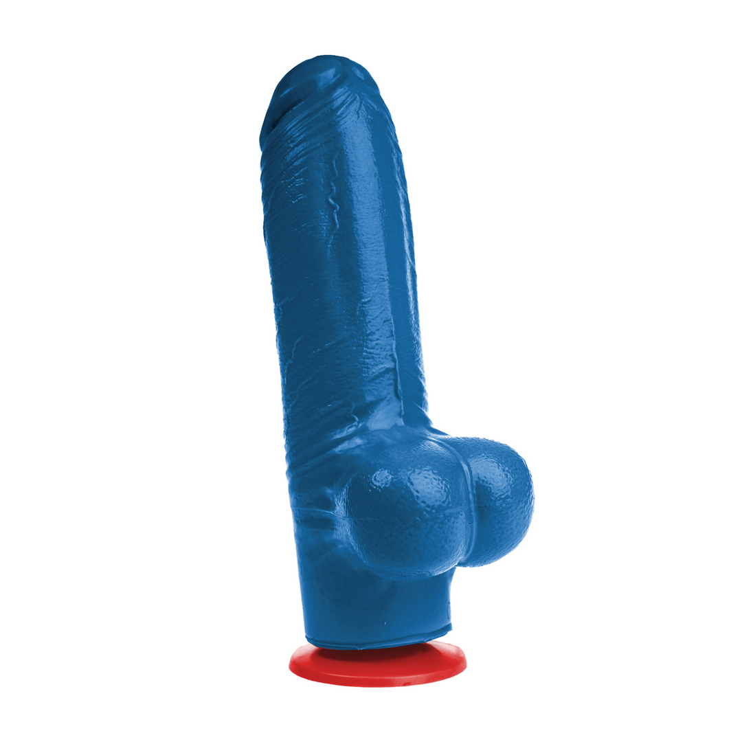 Tyr XL - Realistische Dildo met Ballen - 7,3 / 18 cm - Blauw