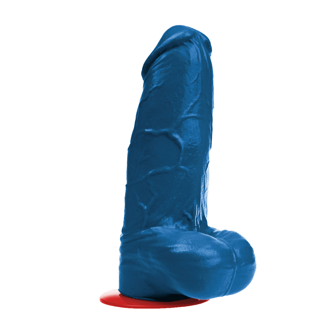 Freyr XL - Realistische Dildo met Ballen - 21 cm - Blauw