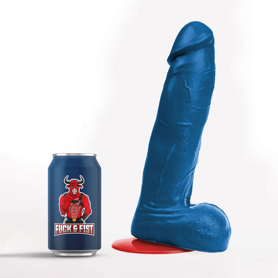 Hoenir XL - Realistische Dildo met Ballen - 9 / 23 cm - Blauw