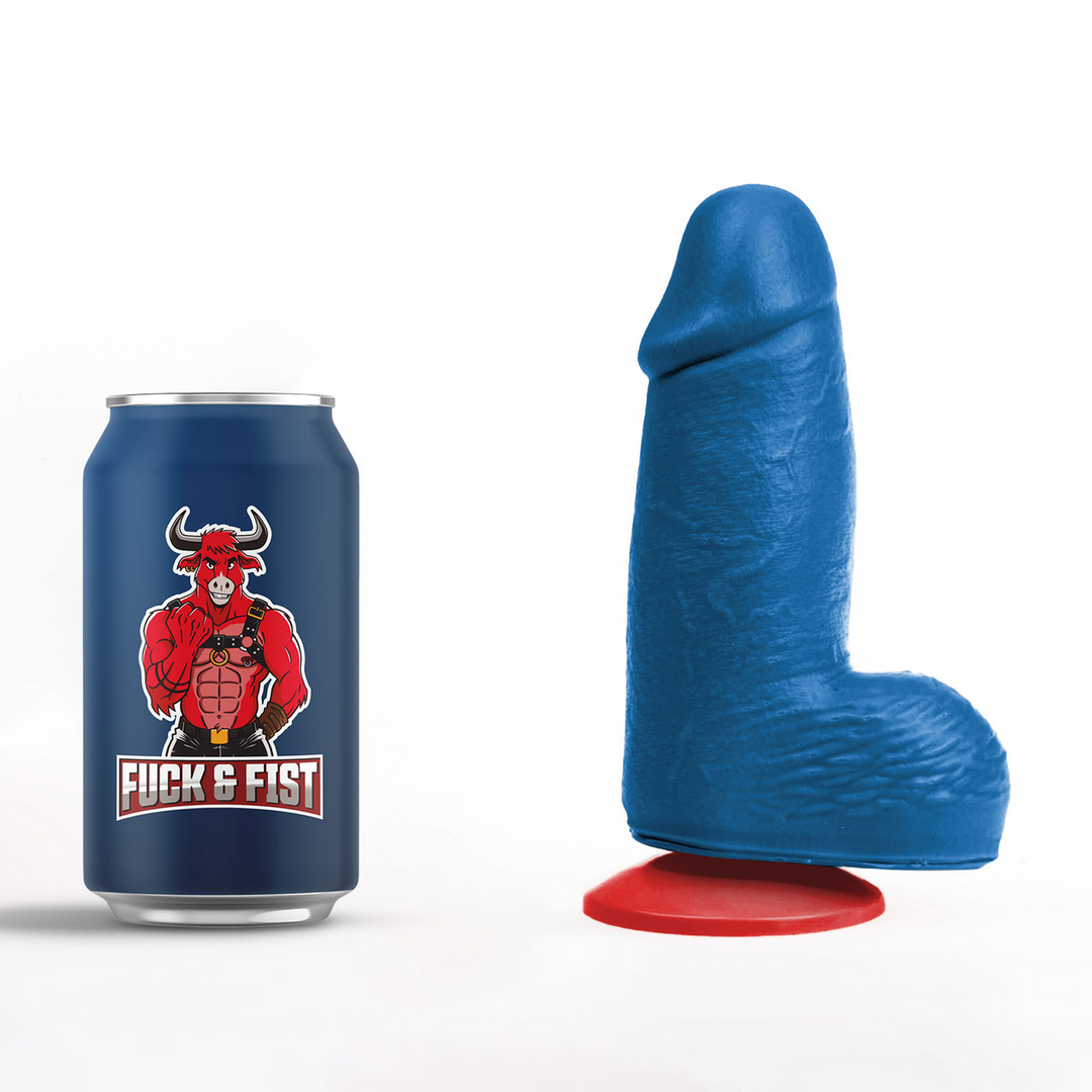 Dagr S - Realistische Dikke Dildo met Ballen - 4,5 / 11,5 cm - Blauw