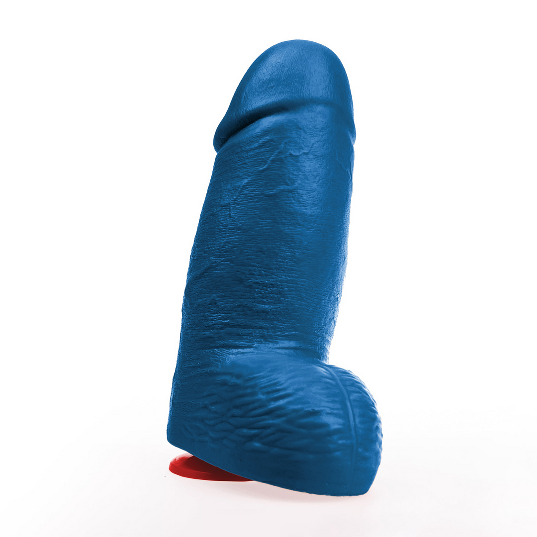 Dagr L - Realistische Dikke Dildo met Ballen - 17 cm - Blauw