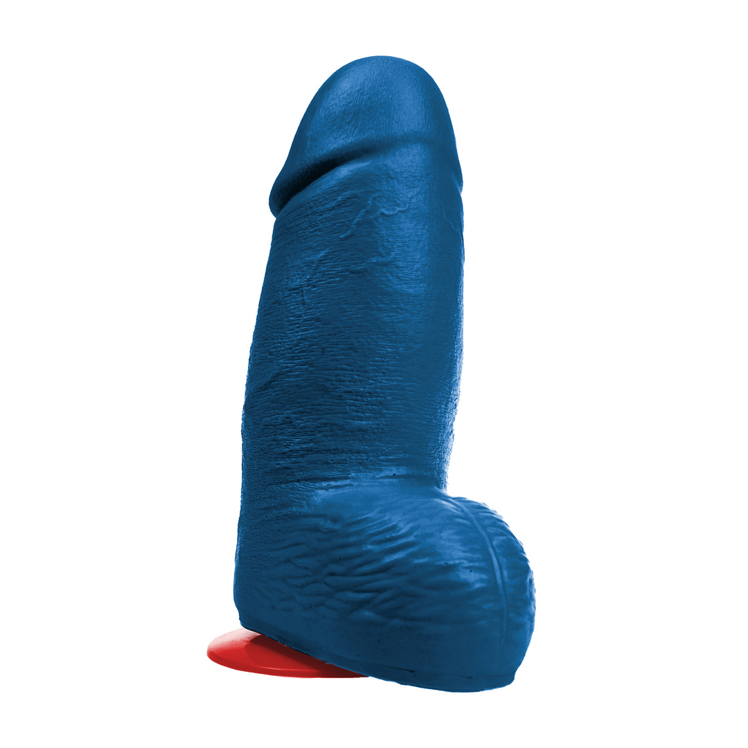 Dagr XL - Realistische Dikke Dildo met Ballen - 21 cm - Blauw