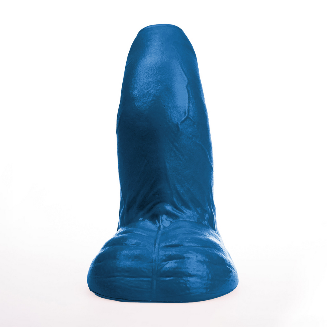 Buri XL - Realistische Gebogen Dildo met Ballen - 10,6 / 27 cm - Blauw