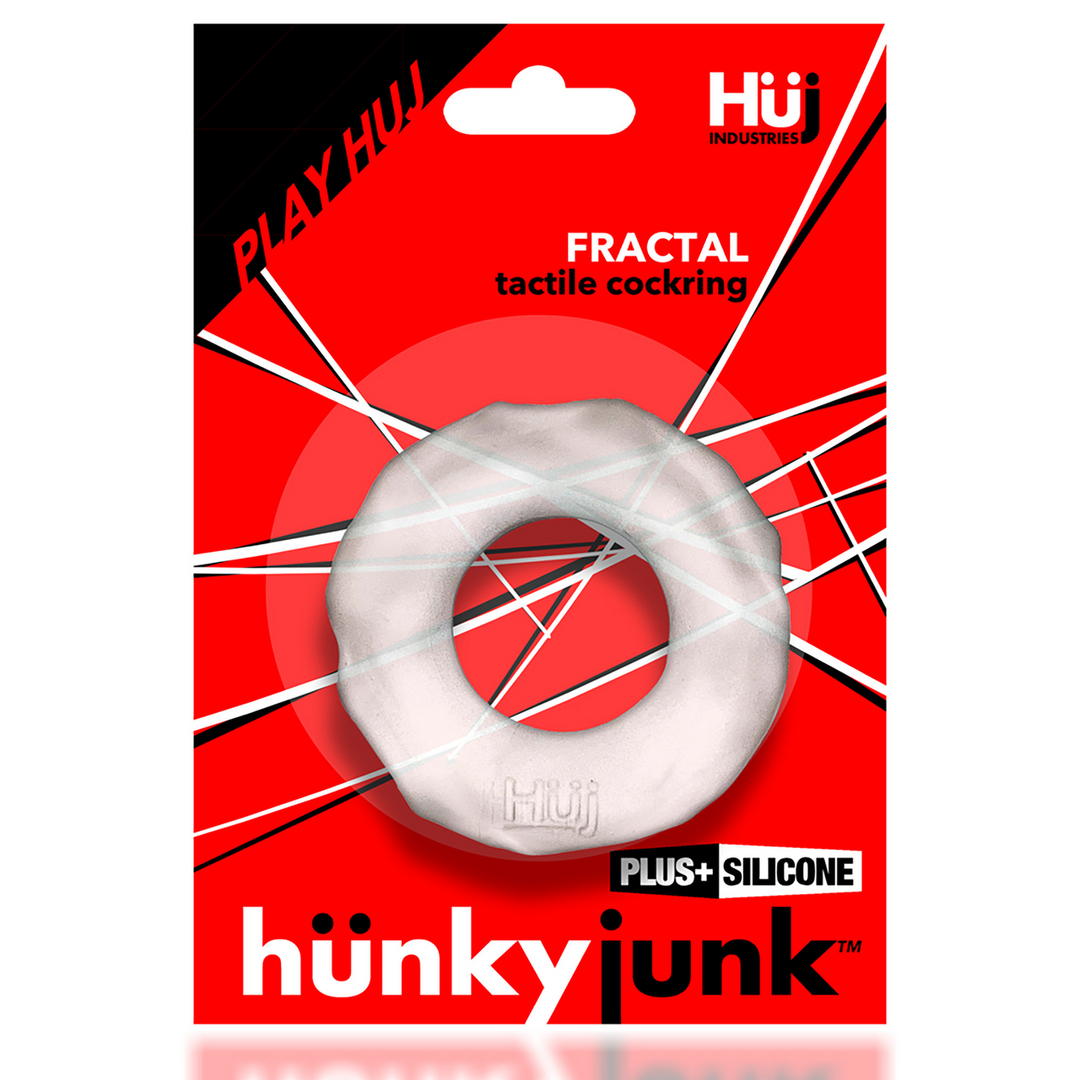 Hunkyjunk - Fractal - Tactiele Cockring - Helder IJs