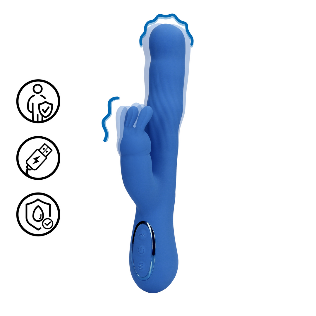 Wiggle Rabbit Vibrator - Jetset Blauw