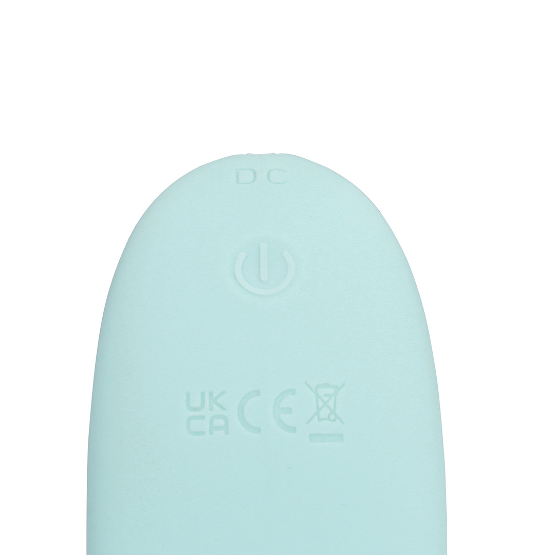 Three-In-One Liquid Silicone Vibrator - Breezy Blue