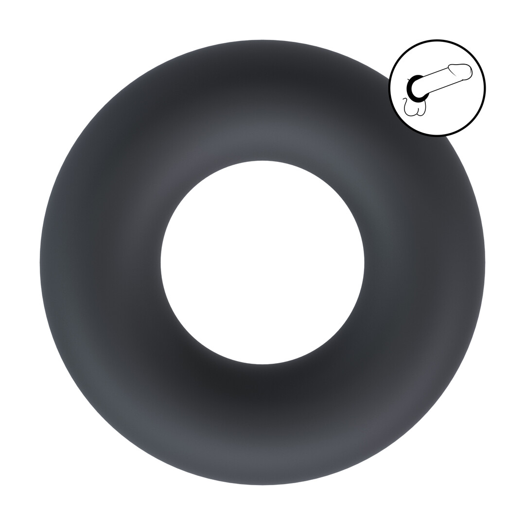Levelz - Massieve Siliconen Cockring - XS - Zwart