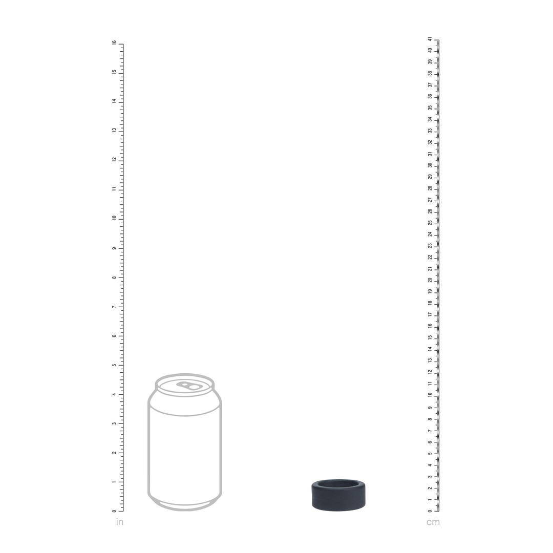 Vloeibare Silicoen Balriem - S - 34mm - Zwart
