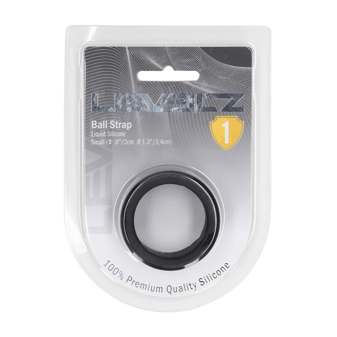 Vloeibare Silicoen Balriem - S - 34mm - Zwart