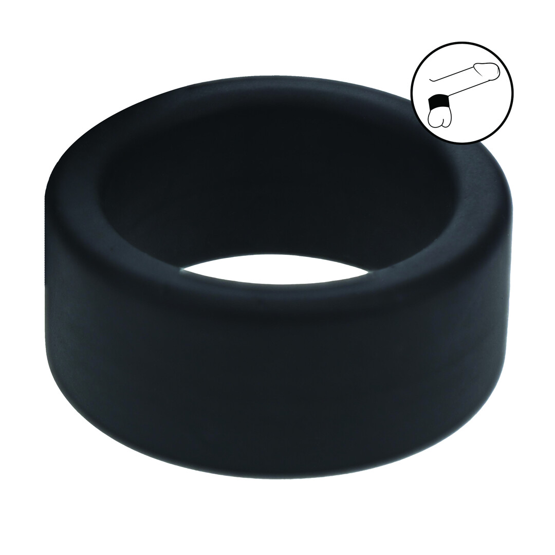 Vloeibare Silicoen Balriem - S - 34mm - Zwart
