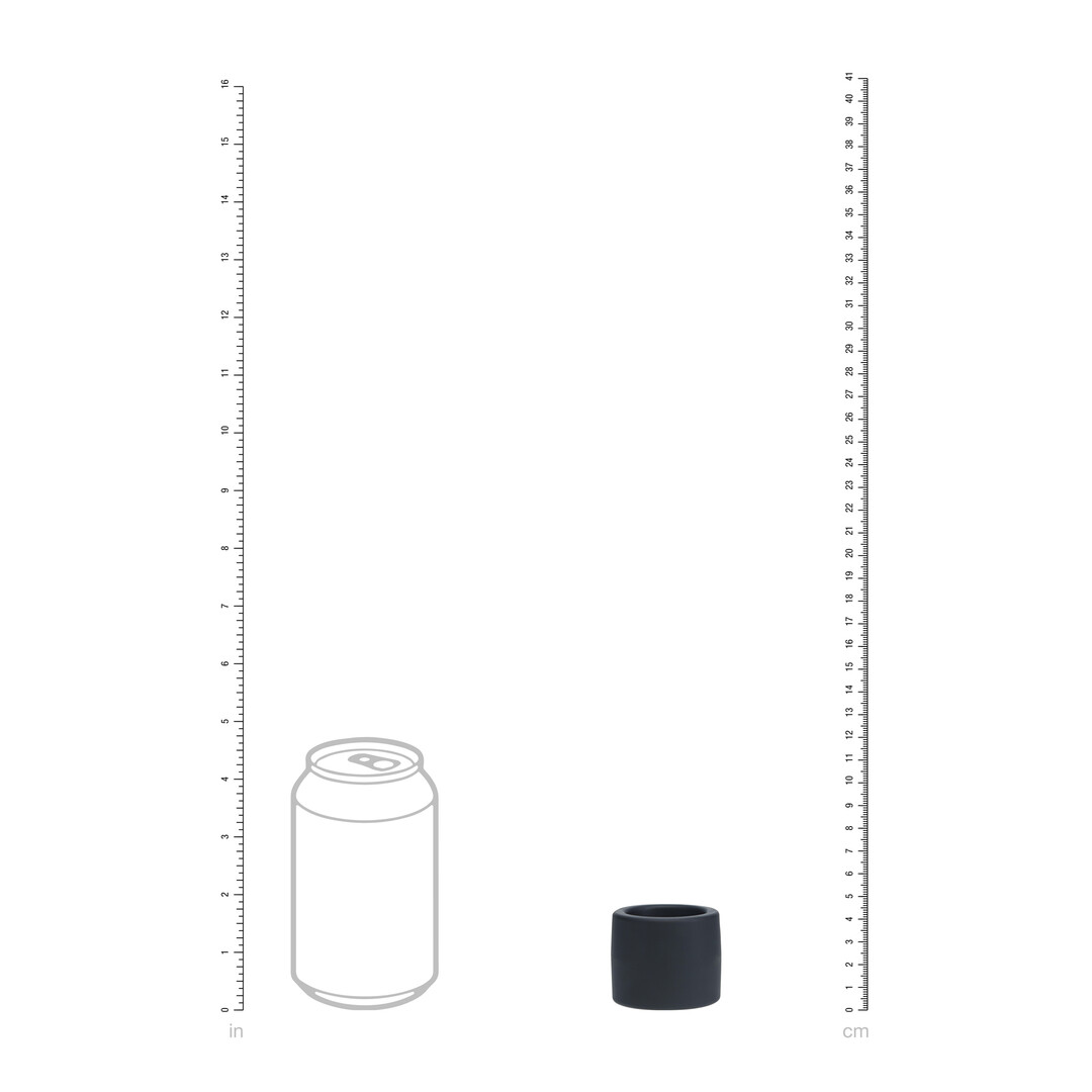 Vloeibare Siliconen Balriem - L - 34mm - Zwart
