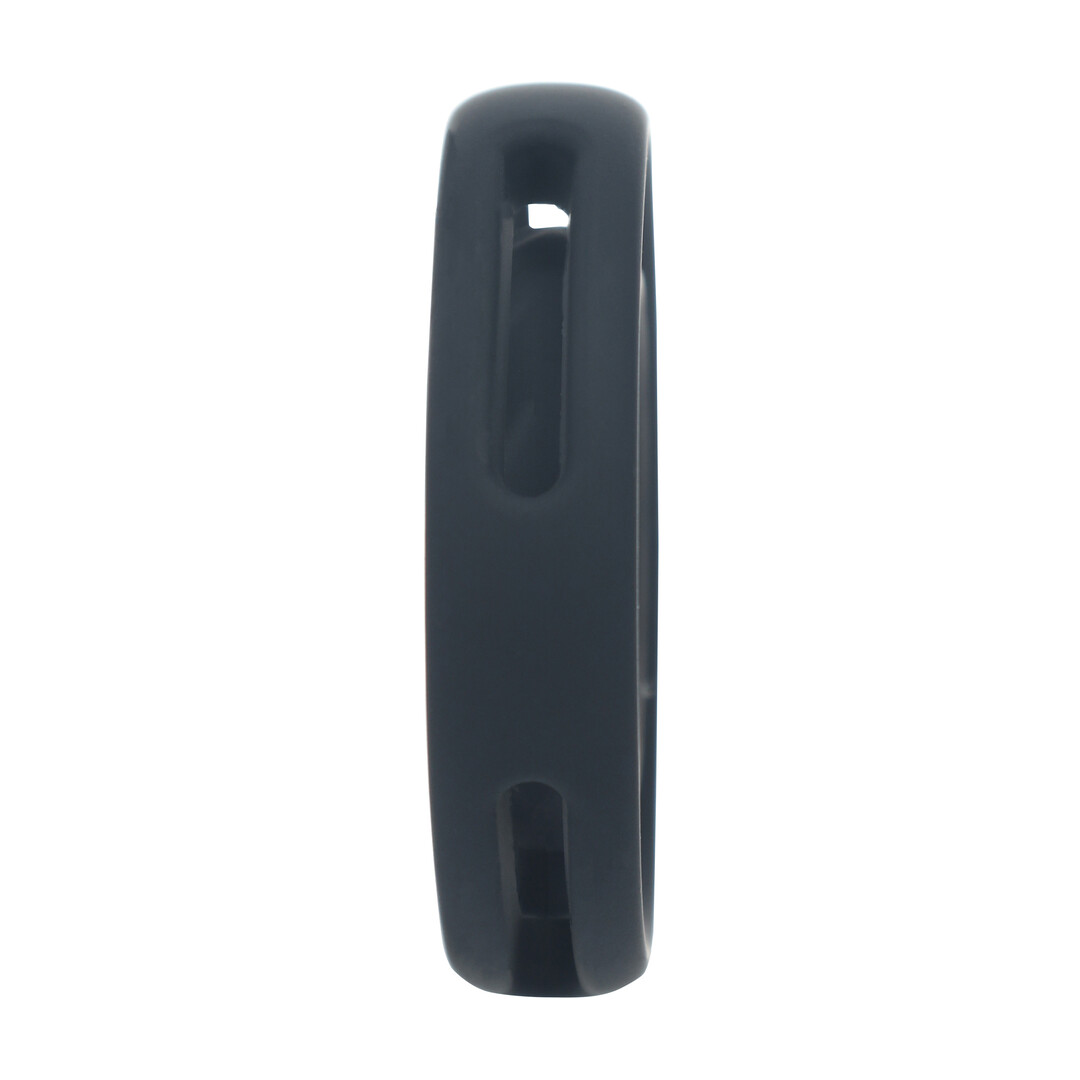 Levelz - Classic Grooved Silicone Penis- en Ballenring - Zwart