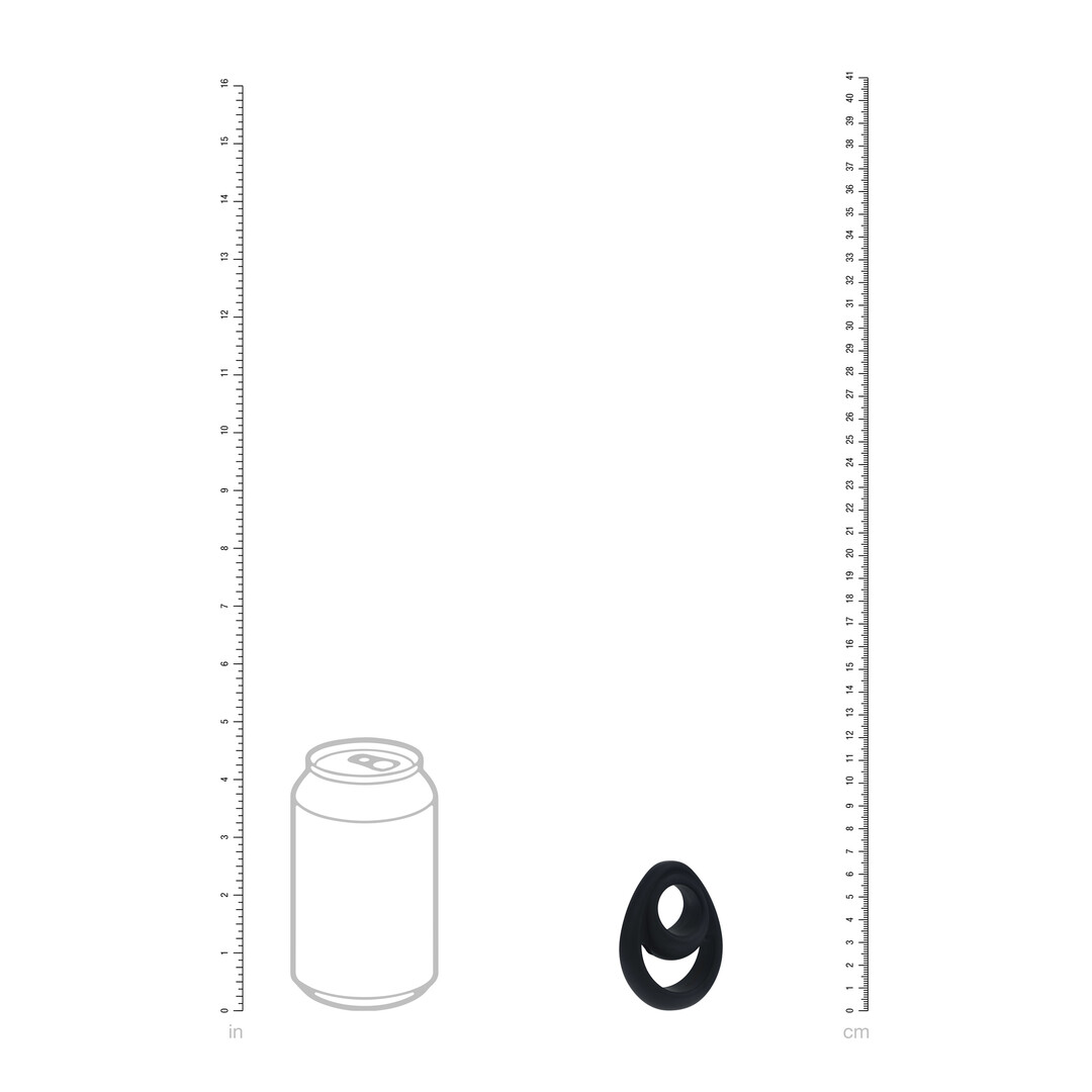 Levelz - Double Ergo Siliconen Cockring - Zwart