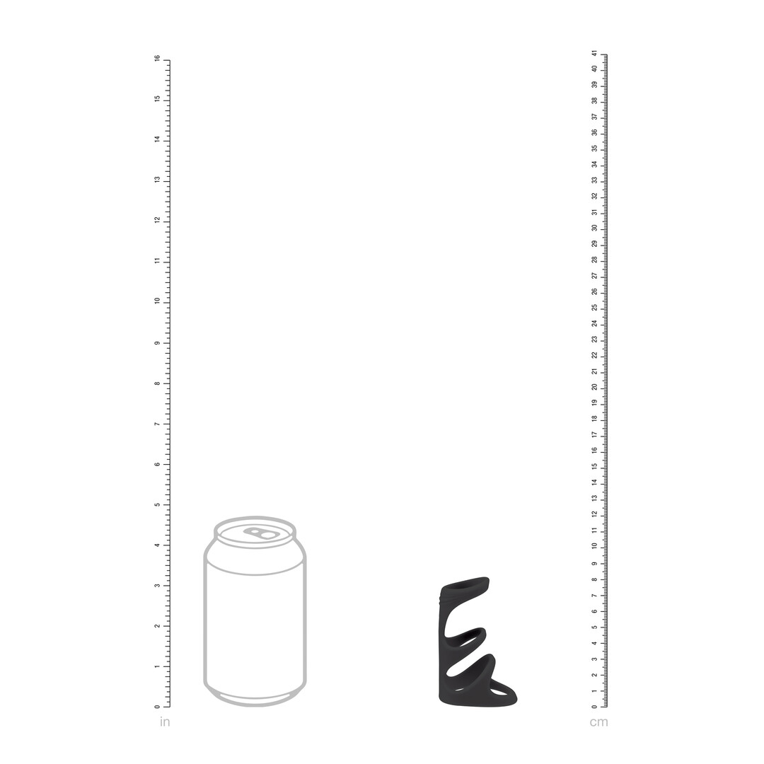 Levelz - 3 Lussen Siliconen Cockring - Zwart