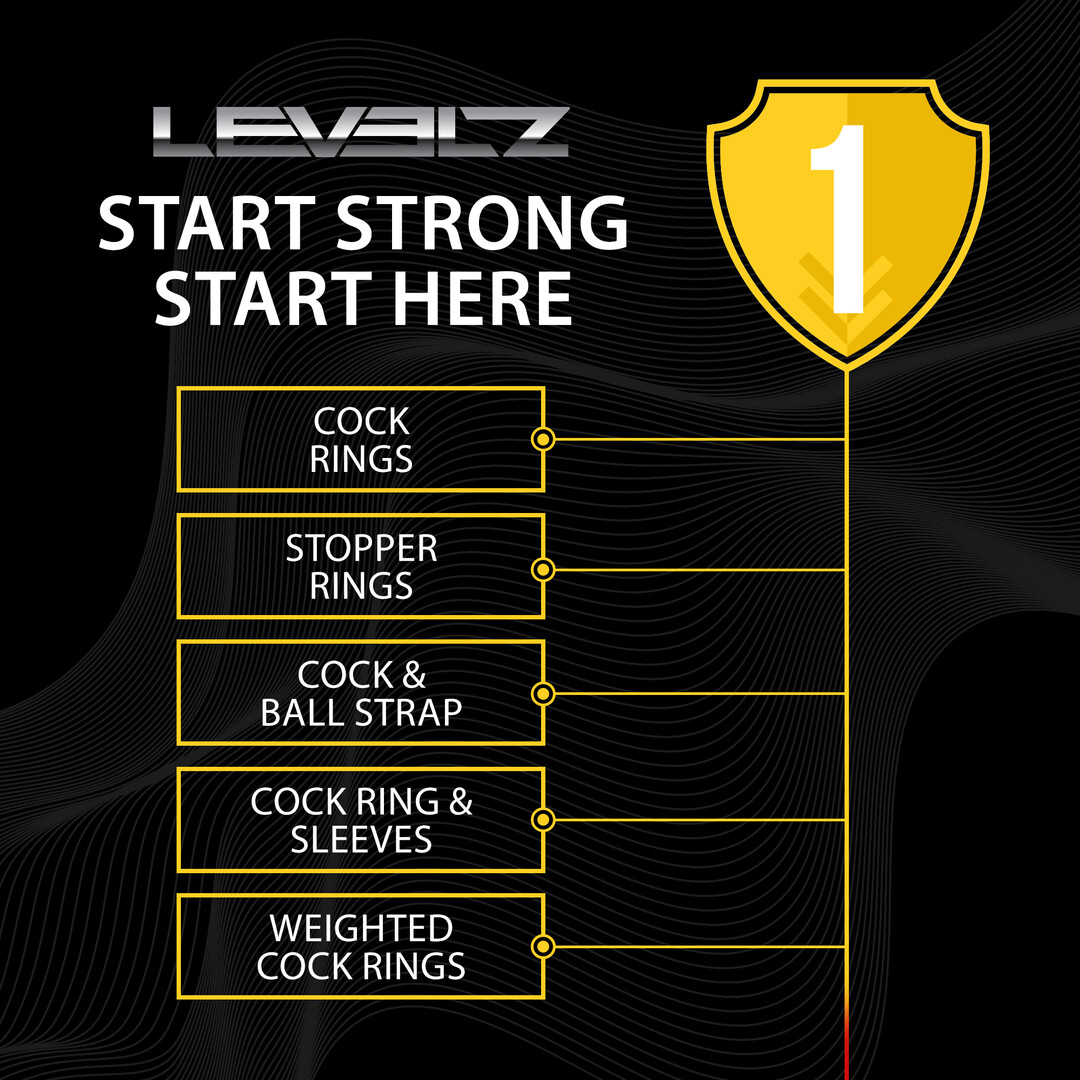 Levelz - Siliconen Cock- en Ballenring Set van 4 - Zwart