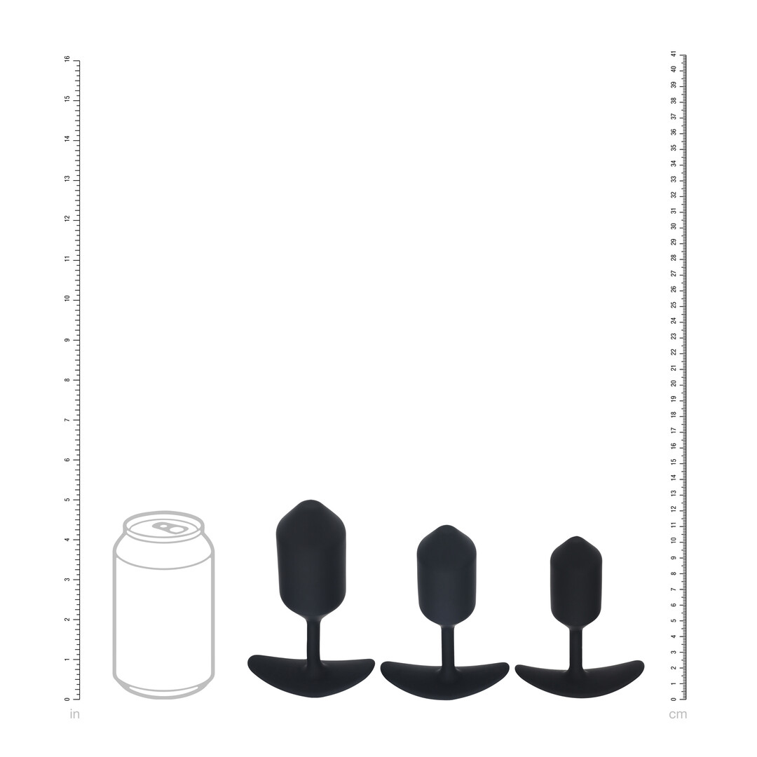 Levelz - Siliconen Gewogen Anale Plug Trainingsset van 3 - Zwart