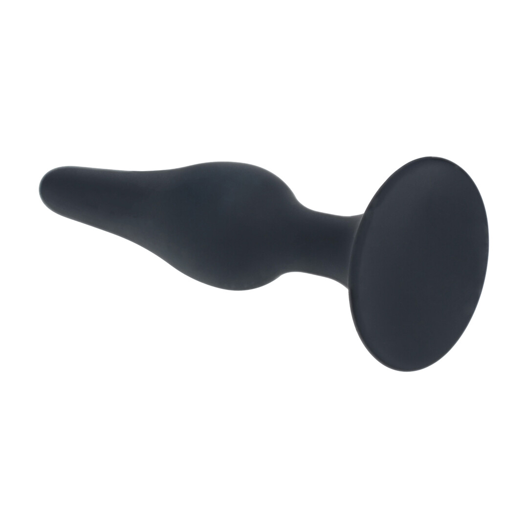 Slim Silicone Anale Plug - S - Zwart