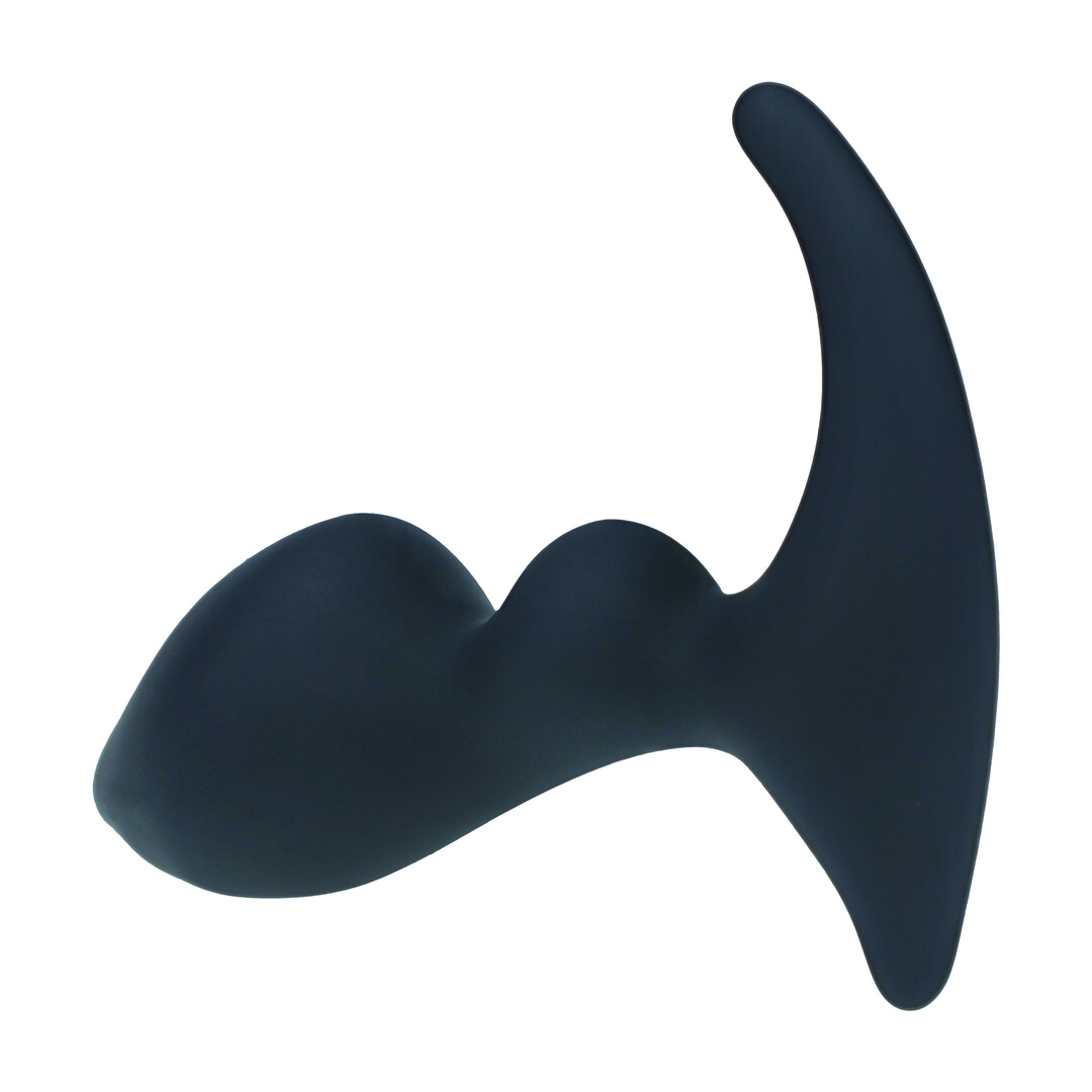Dubbele Ripple Siliconen Prostaat Massager - Zwart