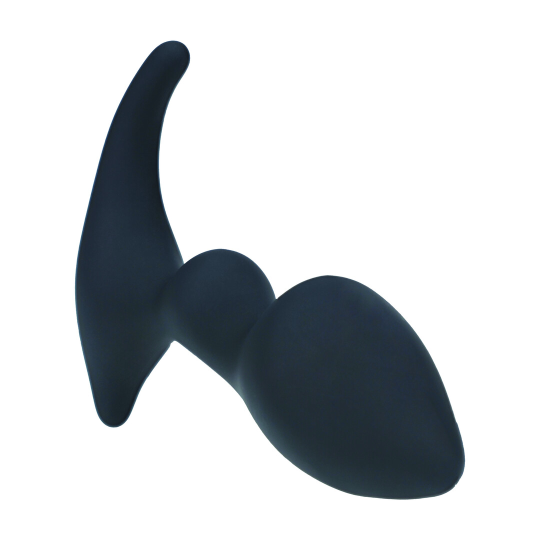 Dubbele Ripple Siliconen Prostaat Massager - Zwart