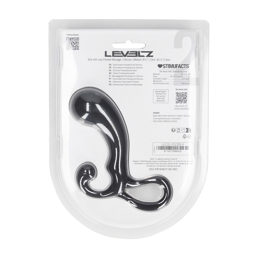 Levelz - Lamp met Lussen Silicoon Prostaat Massager - M - Zwart