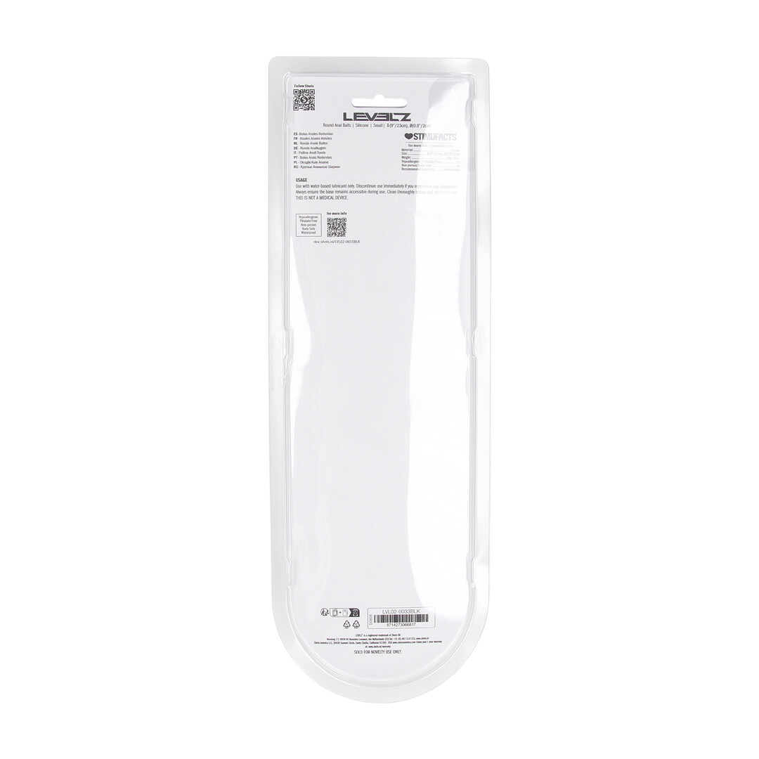 Ronde Siliconen Anale Ballen - S - 20mm - Zwart