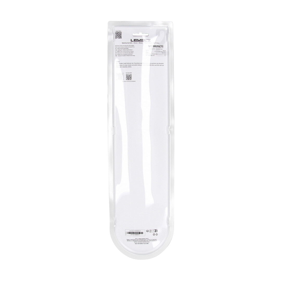 Waterdrop Siliconen Anale Ballen - M - 30mm - Zwart