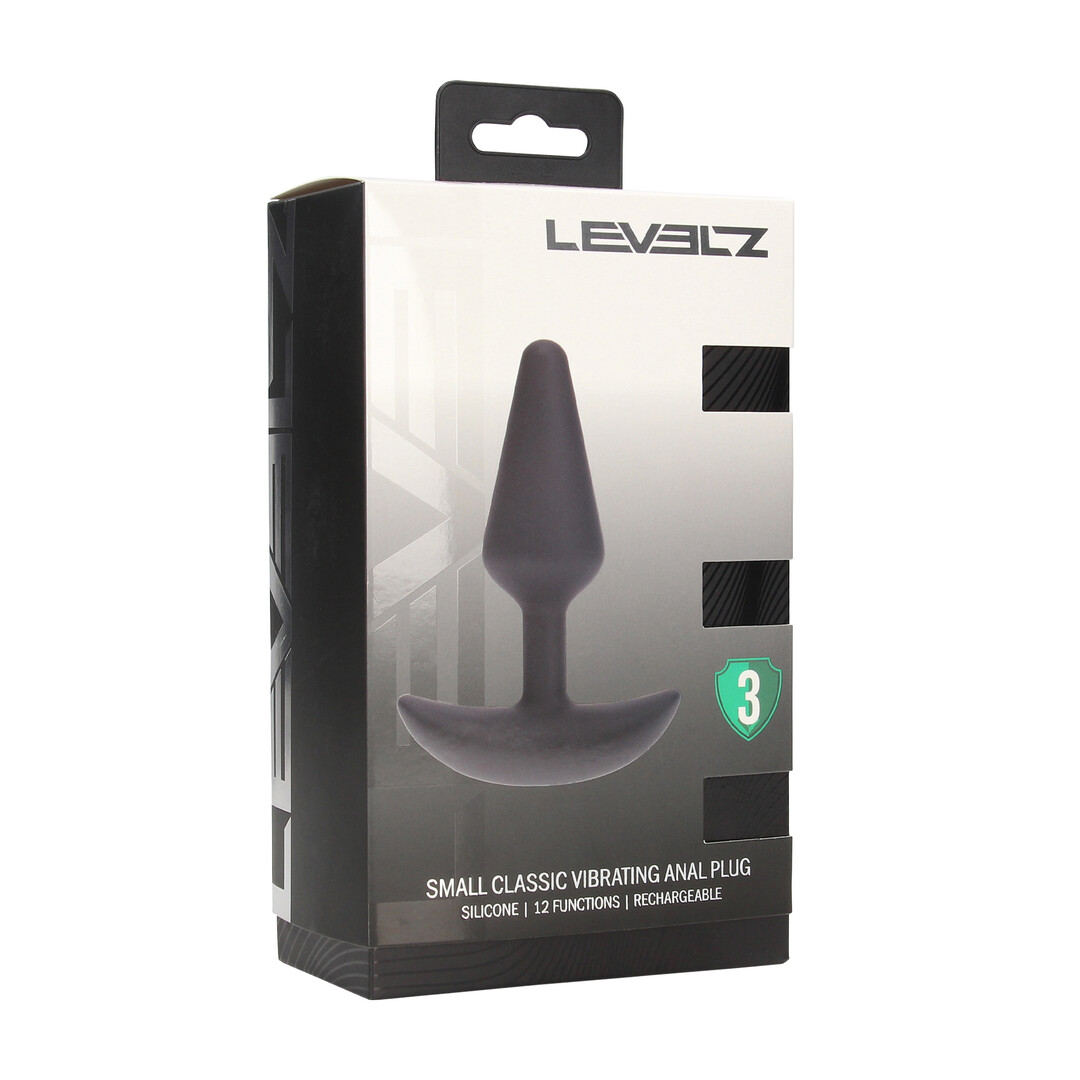 Levelz - Classic Vibrerende Siliconen Anale Plug - S - Zwart
