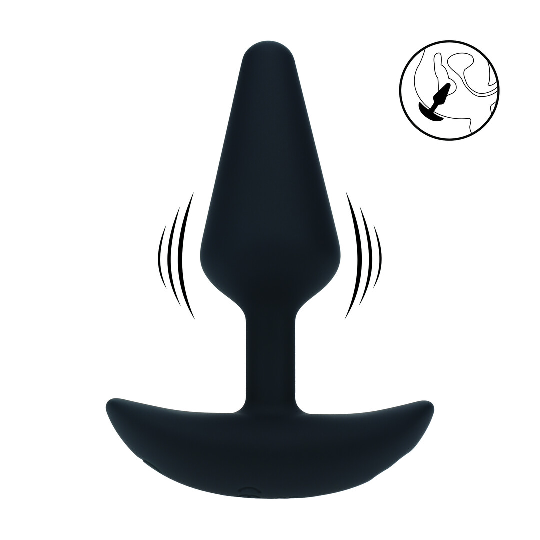 Levelz - Classic Vibrerende Siliconen Anale Plug - S - Zwart