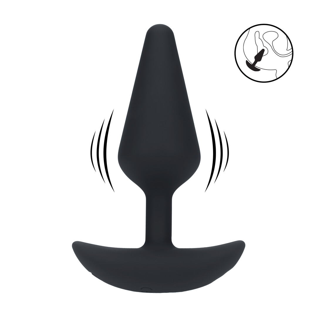 Levelz - Classic Vibrerende Silicone Anale Plug - M - Zwart