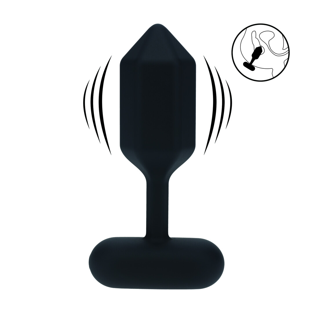 Levelz - Hexagonale Vibrerende Silicone Anale Plug - S - Zwart