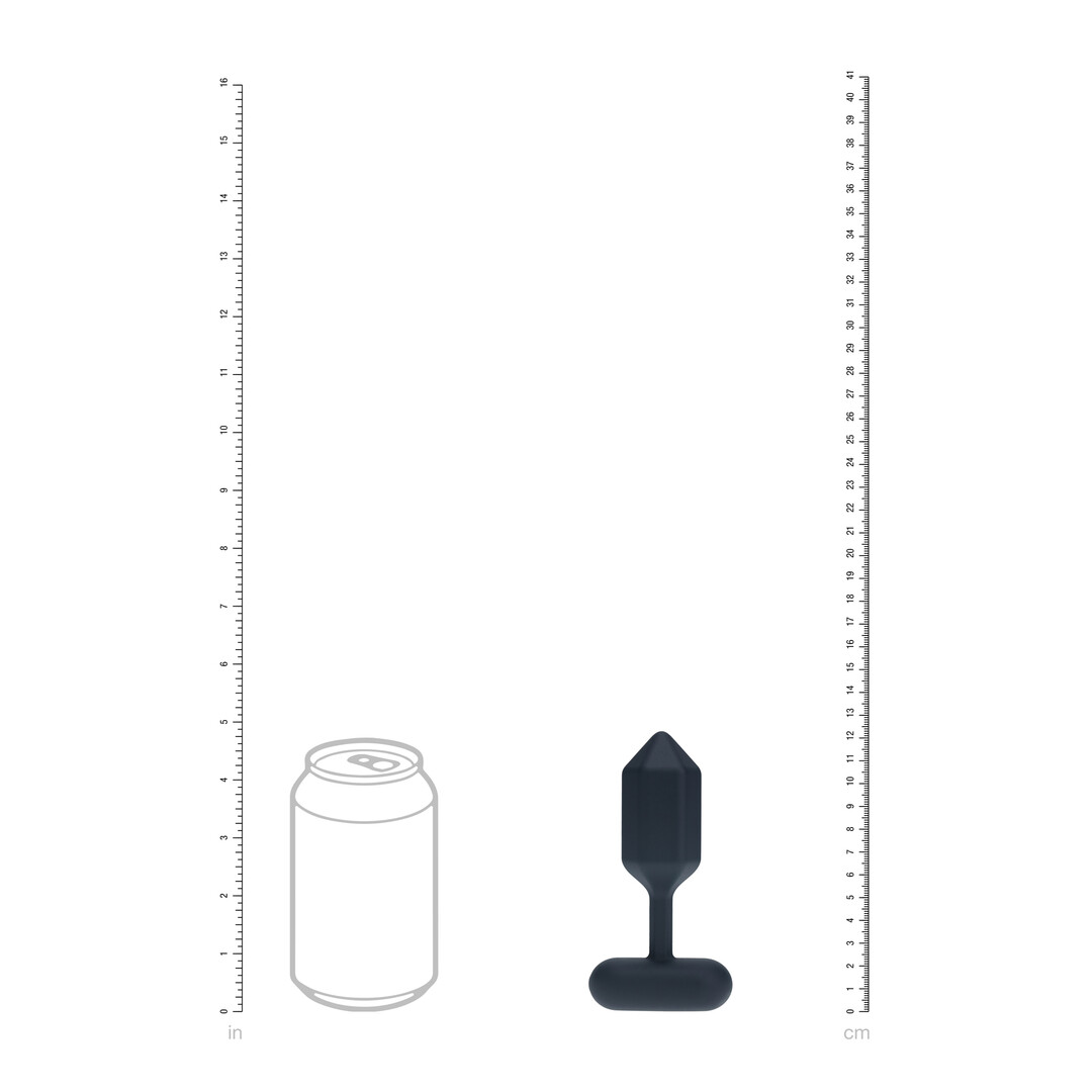 Levelz - Hexagonale Vibrerende Siliconen Anale Plug - M - Zwart