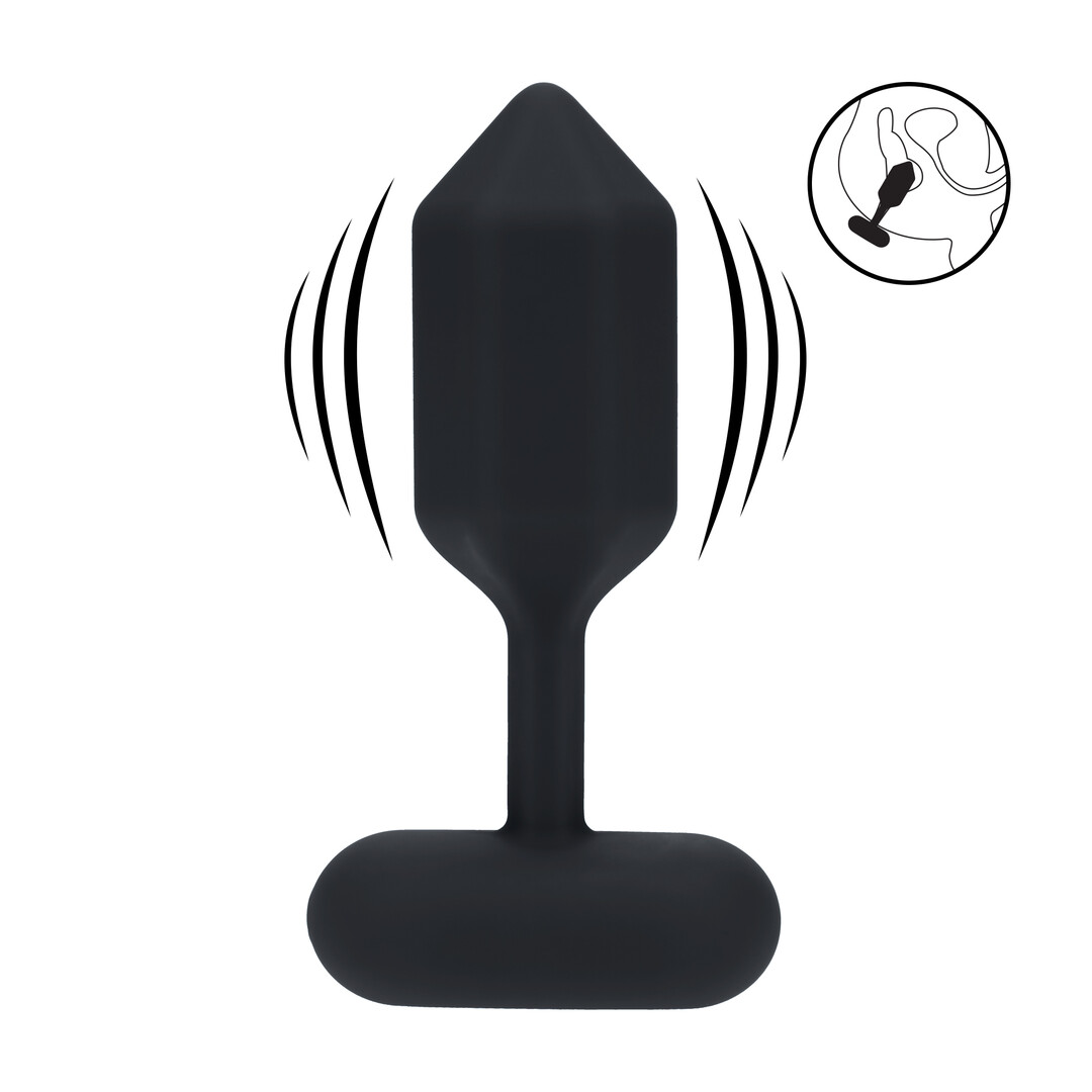 Levelz - Hexagonale Vibrerende Siliconen Anale Plug - L - Zwart