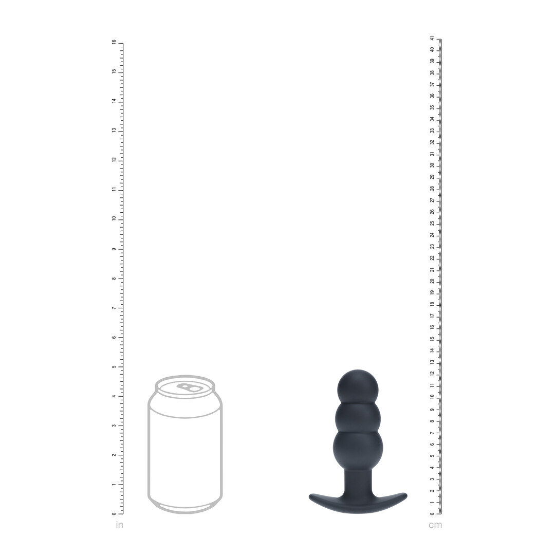 Levelz - Tri Bulb Vibrerende Siliconen Anale Plug - Zwart