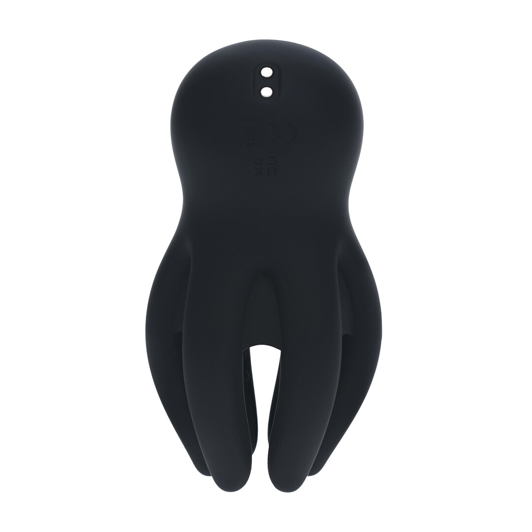 Levelz - Digitale Vibrerende Silicone Penis Hoofd Stimulator met Tentakels - Zwart