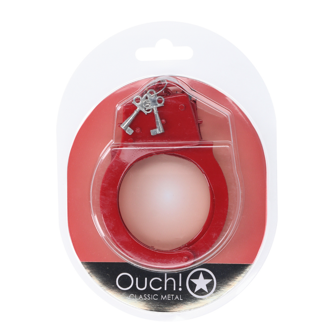 Classic Metal Handcuffs - Red