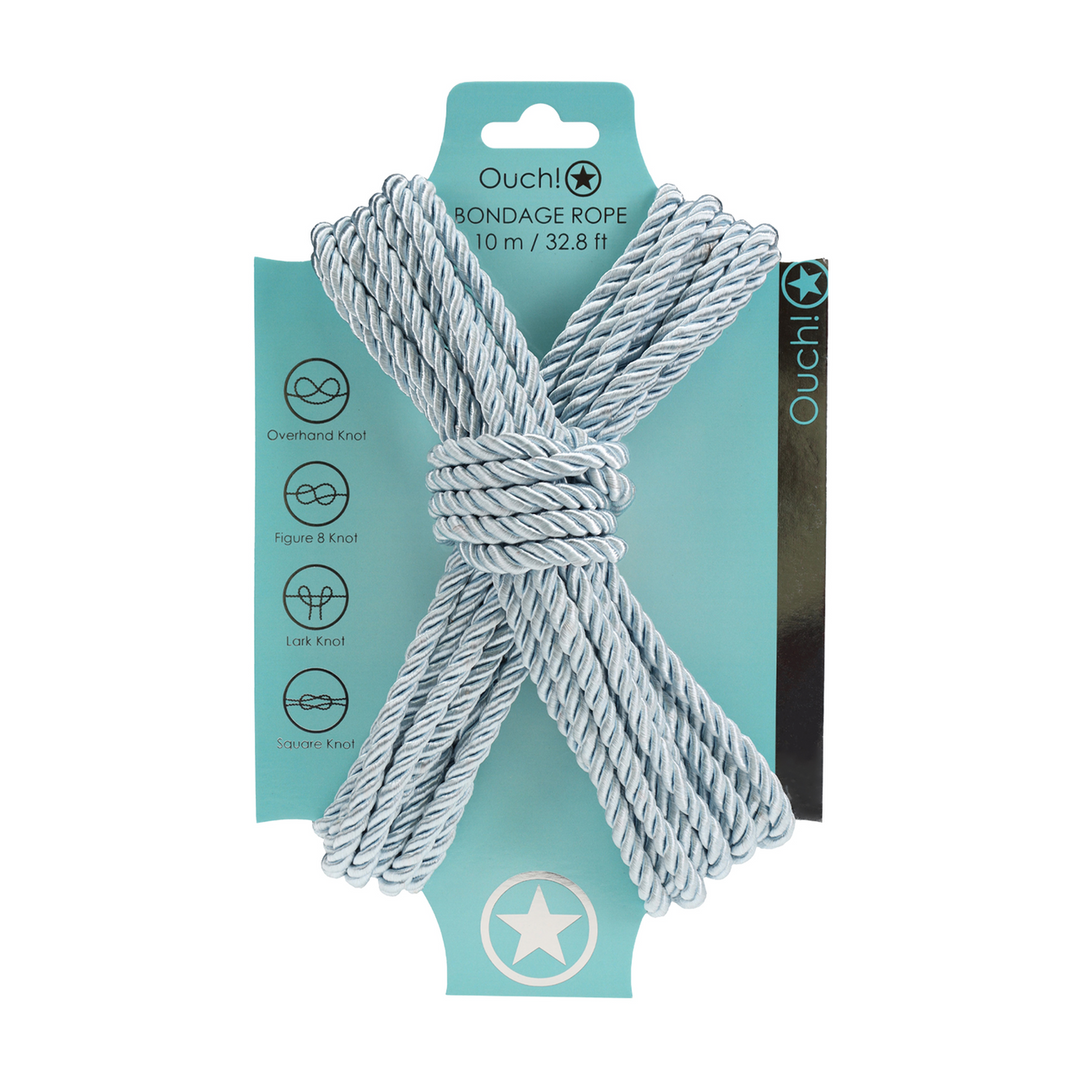 Polyester Bondage Touw - 10 m - Poederblauw