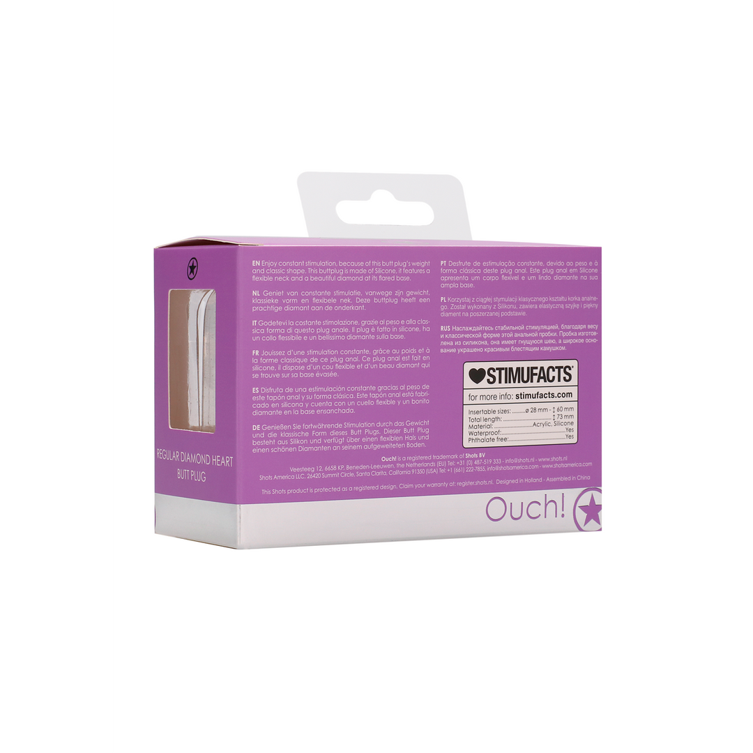 Ouch! - Diamant Hart Butt Plug - Regular