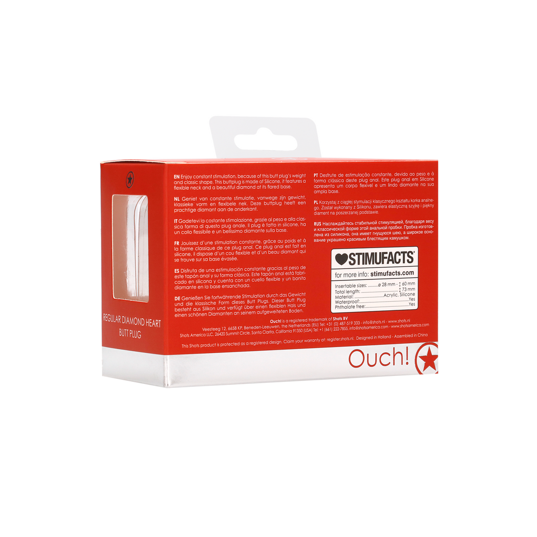 Ouch! - Diamant Hart Butt Plug - Regular