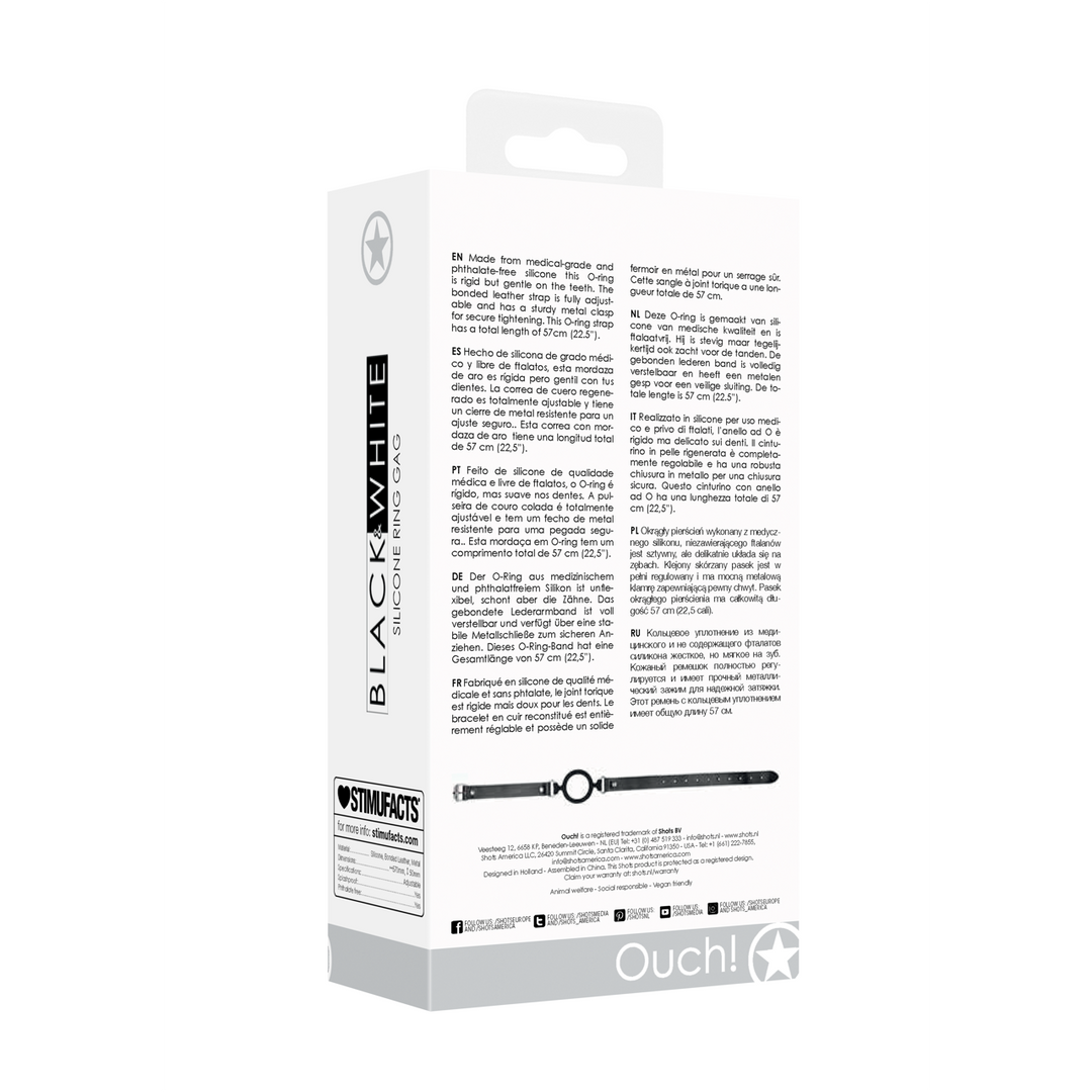 Black  White - Silicone Ring Gag