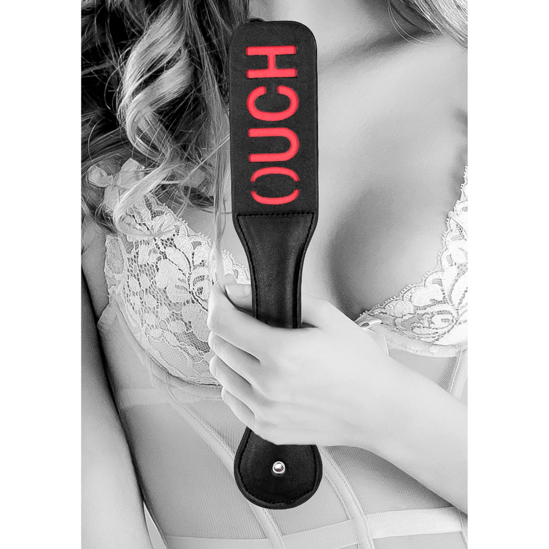 Black  White - Gelijmde Leren Peddel Ouch