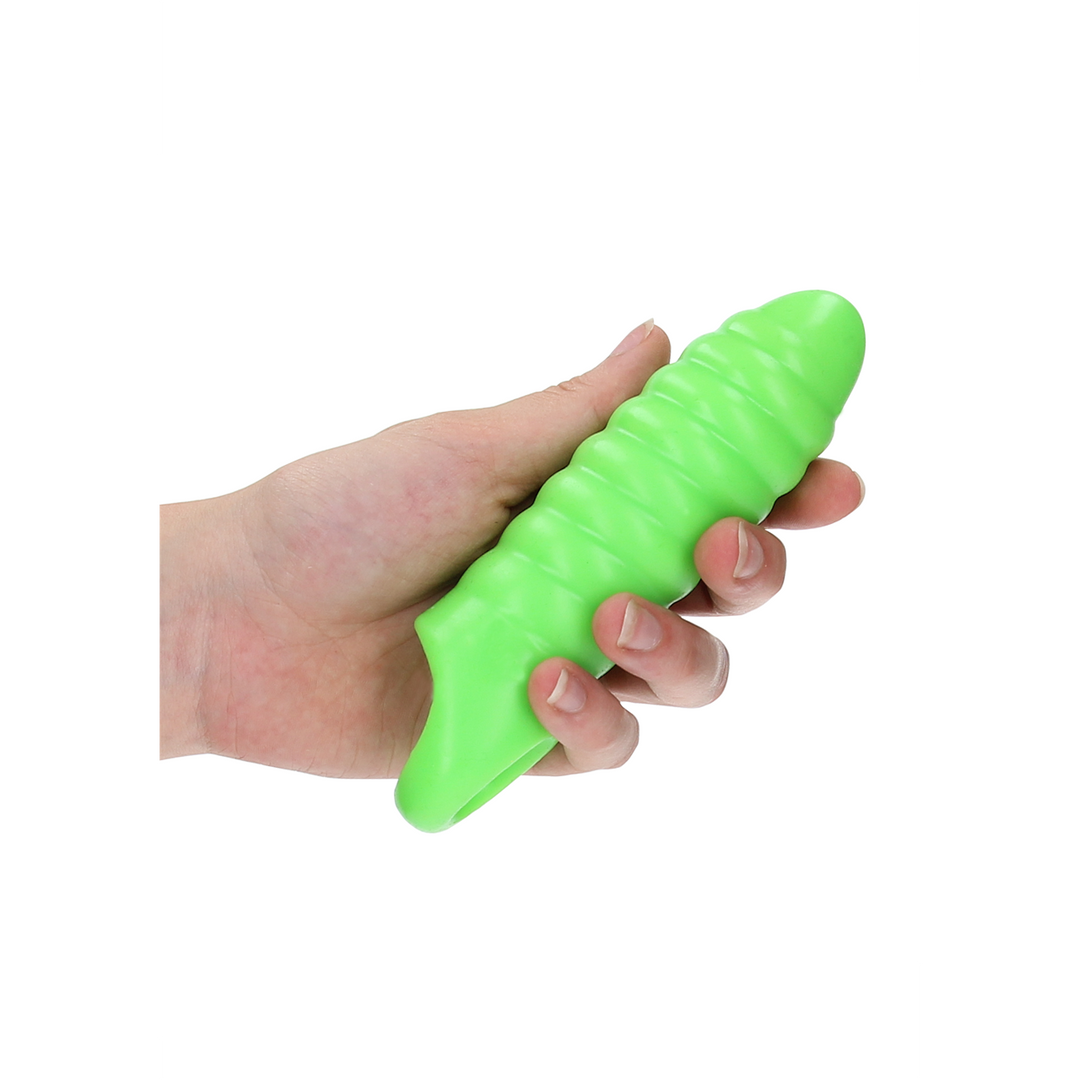 Swirl Dikke Rekbare Penis Sheath - Glow in the Dark